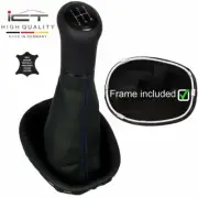 ICT gear shift knob boot leather for Dacia Renault Duster 5-gear seam blue D64