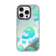iPhone 16 Pro Mirror Case MagSafe Compatible Live Laugh Leave - Blue