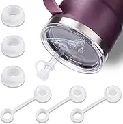 AIERSA 3Pcs Spill Stopper for YETI Cup Straw Lid, and 3Pcs Straw Cover Cap Toppers Suitable for Yeti Cup Accessories for 20, 16, 24, 25, 26, 35,42 oz Tumbler, Silicone, Leak Proof