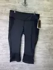 Calia Capris Womens XL Essential Side Interest Caviar Black Carrie Underwood