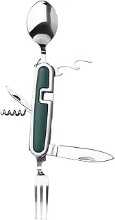 Camping Utensils - Stainless Steel Multifunctional Cutlery,Multi-Functional Foldable Rust-Proof Flatware for Backpacking, RV Camping, Barbecue, Tailgating