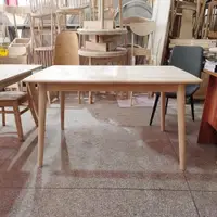 在飛比找ETMall東森購物網優惠-日式全實木白坯餐桌北歐方桌DIY手工藝術桌子免漆橡膠木原木家
