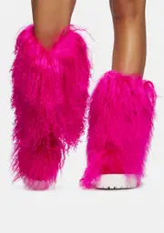[AZALEA WANG] Orchid Faux Fur Boots