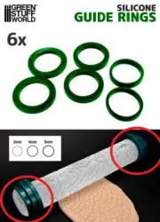 GSW Silicone Guide Rings for Putty/Clay Textured Rolling Pin (3 pairs)