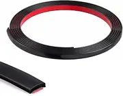 KEQKEV Self-Adhesive Molding Trim Strip for Backsplash Tile Edge, Peel and Stick Flexible Trimming for Corner Decor (Black)