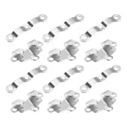6Set Copper Sewing Hooks and Eyes Closure Set (21x12mm, Silver)
