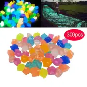 300 pcs Garden Decoration Glow In The Dark Luminous Pebbles Stones Wedding