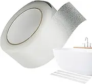 Grip Traction Tape, Non Skid Adhesive Strip, Textured Anti Slip Exterior, Strong Wear Resistant Backing, Transparent 5M Roll, Excellent for Shower Floors, Bathtubs, Home Entryways