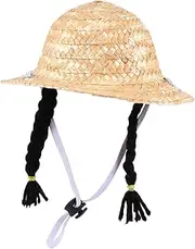 WEKAMOS Adorable Cat Woven Hat Stylish Straw Cap for Prop for Cats Dogs Comfortable Durable Soft Straw Design