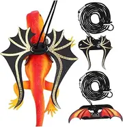 WOONEKY 2 Pack Bearded Dragon Harnesses Reptile Leashes Lizard Walking Leash Outdoor Supplies