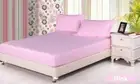 Pink Striped Fitted Sheet Bedding Mattress Protector Queen/King Size Pillowcases