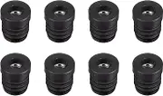 sourcing map 8Pcs Inserts for Round Tubes with M6 Thread, for 19mm/0.75" OD Round Tube, Round Black Plastic Plug Caster Insert Chair End Caps Furniture Leg Plug