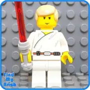 SW430 Lego Luke Skywalker Minifigure Tatooine Pattern with Pure White Legs NEW
