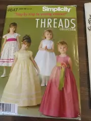 Simplicity pattern 4647 Size BB girls dresses Uncut