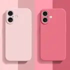 Simple Liquid Silicone Shockproof Case For iPhone 16 16e 15 14 13 12 11 Pro Max