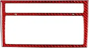 AIOSPSPR Central Radio CD Control Panel Trim Cover Car Interior Sticker Compatible for Audi A4 S4 B7 2005-2008 Decoration Accessories(Red B)