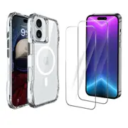 iCoverLover For iPhone 16 Case Compatible with MagSafe + 2X Screen Protectors