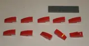 LEGO NEW 1x3 Red Slope Curved (10x) 4251162 Brick 50950