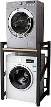 Over The Washer and Dryer Storage Shelf for Laundry Room, Countertop Clothes Drying Rack Organization Black