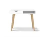 Office Computer Desk Study Table Storage Drawers Student Laptop White