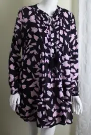NWT Ava Sky Honolulu Sz M 6 8 Pleated Funky Tencell Rayon Breezy Tunic Dress Top