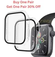2X Apple Watch Screen Protector 10 9 8 ultra SE 7 6 45 Tempered Glass Case Cover