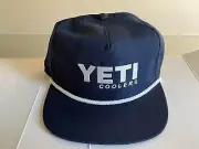 Yeti Coolers Navy Blue White Rope Snapback Baseball Cap/Hat One Size Fits All