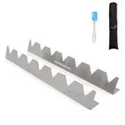 Stainless Steel Kabob Skewer Racks - Set of 2 - Barbecue Supply - BBQ Grill H...