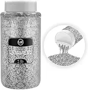 Silver Glitter Bulk, Fine Glitter for Crafts, Resin and Scrapbooking – 1 LB/16OZ Shaker Bottles Great for Tumblers and Crafts