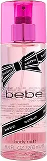 [Bebe] Silver Body Mist - Body Spray for Women with Mango, Tuberose, Peony, Jasmine, Rose, Cedarwood, Musk, and Sandalwood Long-Lasting Fragrance Mist - 8.4 Fl Oz