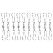 10 Pcs Swivel Clip Tool Hooks Windsock Clips Rotating Chime for Windsocks Snap