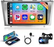 8 Core 4+64G Android Car Stereo for Toyota Camry 2006-2011, Wireless Carplay Android Auto Car Radio, 9’’ Touch Screen Head Unit Bluetooth GPS Navigation Mirror Link WiFi FM/RDS DSP Backup Camera SWC