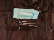 Survival Frog 3 in 1 Poncho, Rain Cover, Tent Mat Waterproof Metal Stakes & Cord