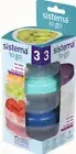 Sistema To Go, Set of 3, Mini Bites Round Food Storage Container, NIP…
