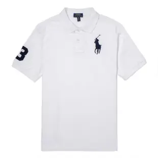 【RALPH LAUREN】RL POLO 經典刺繡大馬短袖POLO衫 上衣-青年款-白色(百搭爆款/精選舒適/平輸品)