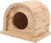 Hohopeti Wooden Hamster House Chinchilla Guinea Pig Hideout Small Pet Hideaway Hut