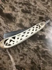 Custom Straight Razor Dual Snakes One Of A Kind