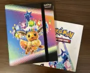 Pokemon Prismatic Evolutions Eevee Binder and Poster Lot
