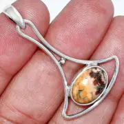 Natural Rosetta Picture Jasper 925 Sterling Silver Pendant Jewelry P-1574