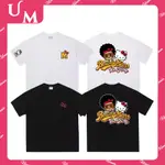 BRUNO MARS X HELLO KITTY MERCH 棉質簡約 T 恤男式女式加大碼可愛卡通印花短袖上衣加大碼復