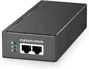 YuLinca 10G PoE Injector, 2x 10G/5G/1G PoE Ports, 802.3af/at/bt, 65W Max Power, Metal Case, Compatible with Camera, AP, Up to 100M Distance