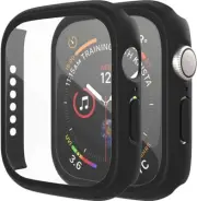 [2 Pack] 44 mm Apple Watch Glass Screen Protector Matte Black + Clear