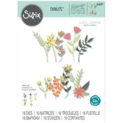 Sizzix Thinlits Dies By Lisa Jones 16/Pkg-Boho Bouquet