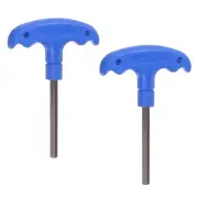 2pcs H6 T-Handle Hex Key Wrench 6mm S2 Steel T-Key Inner Hexagon Spanner