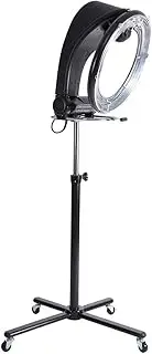 Hair Dryer Accelerator Free Standing Hair Steamer Color Processor Styling Perming Dryer Accelerator 360 Rotating Halo Rolling Salon Equipment, Timer & Height Temperature Adjustable