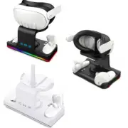 For Oculus Quest3 VR Headset Console Charging Dock Charger w/RGB light Accessory
