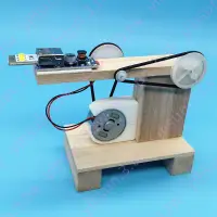 在飛比找蝦皮購物優惠-發電機模型木質小手工科技小制作發明科學實驗親子手搖發電機實驗