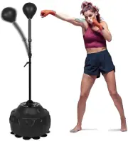 Reflex Speed Bag Thick Base Punching Bag Free Standing Boxing Bag with Adjustabl