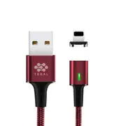 TEGAL ESTAR Magnetic 5A iOS Fast Charging Cable 1m Burgundy Red