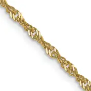 18 Inch 10K 1.7 mm Singapore Chain